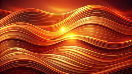 Abstract Night Photography with Orange Gradient Lines and Waves for Design Elements in Brochures and Posters