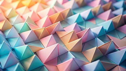 Fototapeta premium Abstract Pastel Colorful Triangles with Grainy Gradient Texture for Social Media Backgrounds