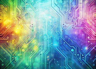 Obraz premium Abstract Photocopy Texture Background with Circuit Board Patterns for Modern Design Projects