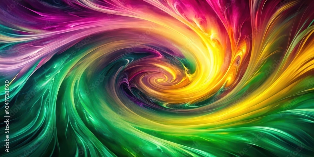 Aufkleber Abstract Swirling Color Symphony A Vibrant Fusion of Hues and Shapes in a Dynamic Vortex