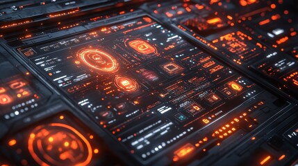 Obraz premium Futuristic Social App Interface Design Concept