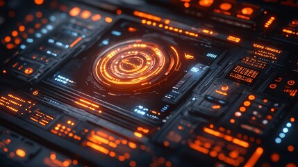 Fototapeta premium Futuristic Social App Interface Design Concept