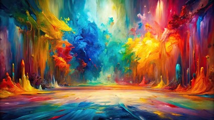 Fototapeta premium bold and colorful abstract painting