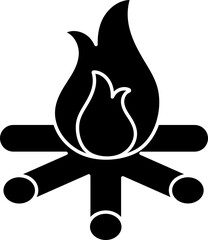 Glyph bonfire icon or symbol.