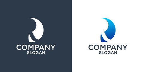 collection of initial letter R abstract monogram logo design vector