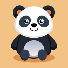 Minimalist Panda Vector Design
