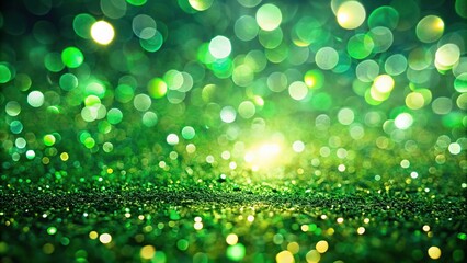 Obraz premium bokeh glitter background with green rays