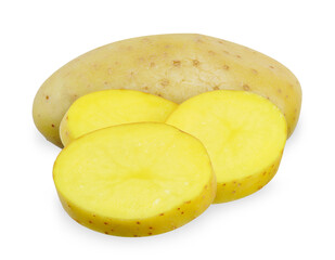Potato isolated on white background.