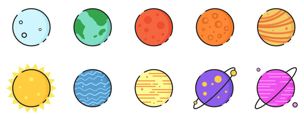 Planet Illustration Set