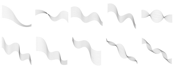 Abstract Wave Line Set