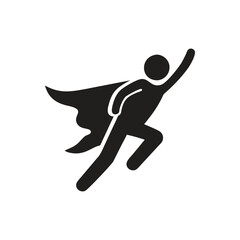 Superhero icon on white background