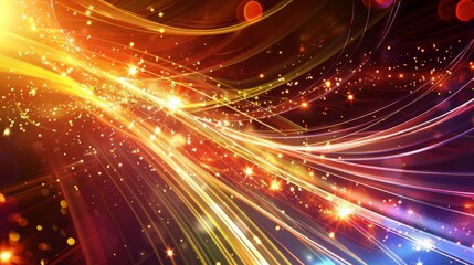 A dazzling array of luminous lines representing the dual nature of light as both a particle and a wave.