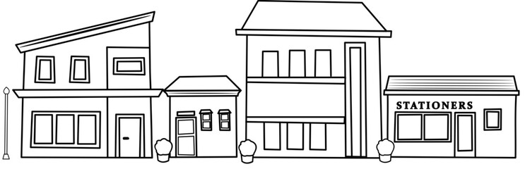 colorfull tall city building