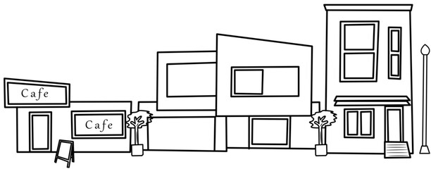 colorfull tall city building