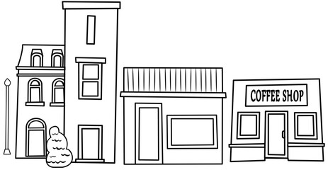 colorfull tall city building