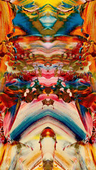 Abstract background art . Ethnic pattern. Mixtures of oil paint. Trendy hand painting canvas. Wall decor and Wall art prints Idea. 3D Texture. Art object