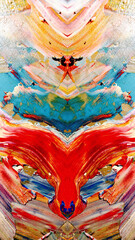 Fototapeta premium Abstract background art . Ethnic pattern. Mixtures of oil paint. Trendy hand painting canvas. Wall decor and Wall art prints Idea. 3D Texture. Art object