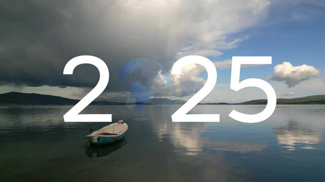 2025 New Year concept. Environmental technology concept. Sustainable development goals. SDGs. hq