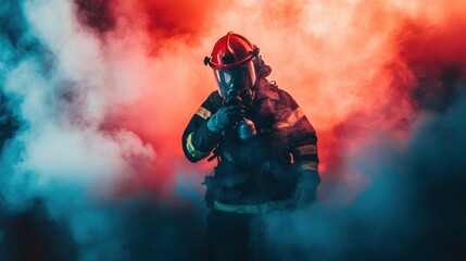 Naklejka premium Brave Hearts: The Heroes of Firefighting