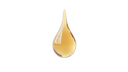 A single golden droplet stands out against a black background, symbolizing purity and richness.