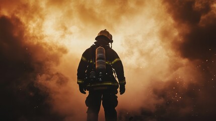 Fototapeta premium Brave Hearts: The Heroes of Firefighting