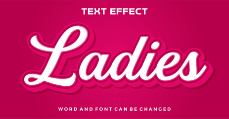 Ladies editable text effect