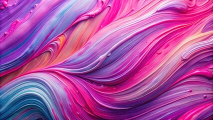 Fototapeta premium Bright abstract background with chaotic strokes of pink and lilac paint Tilted Angle