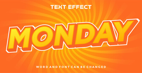 Monday editable text effect