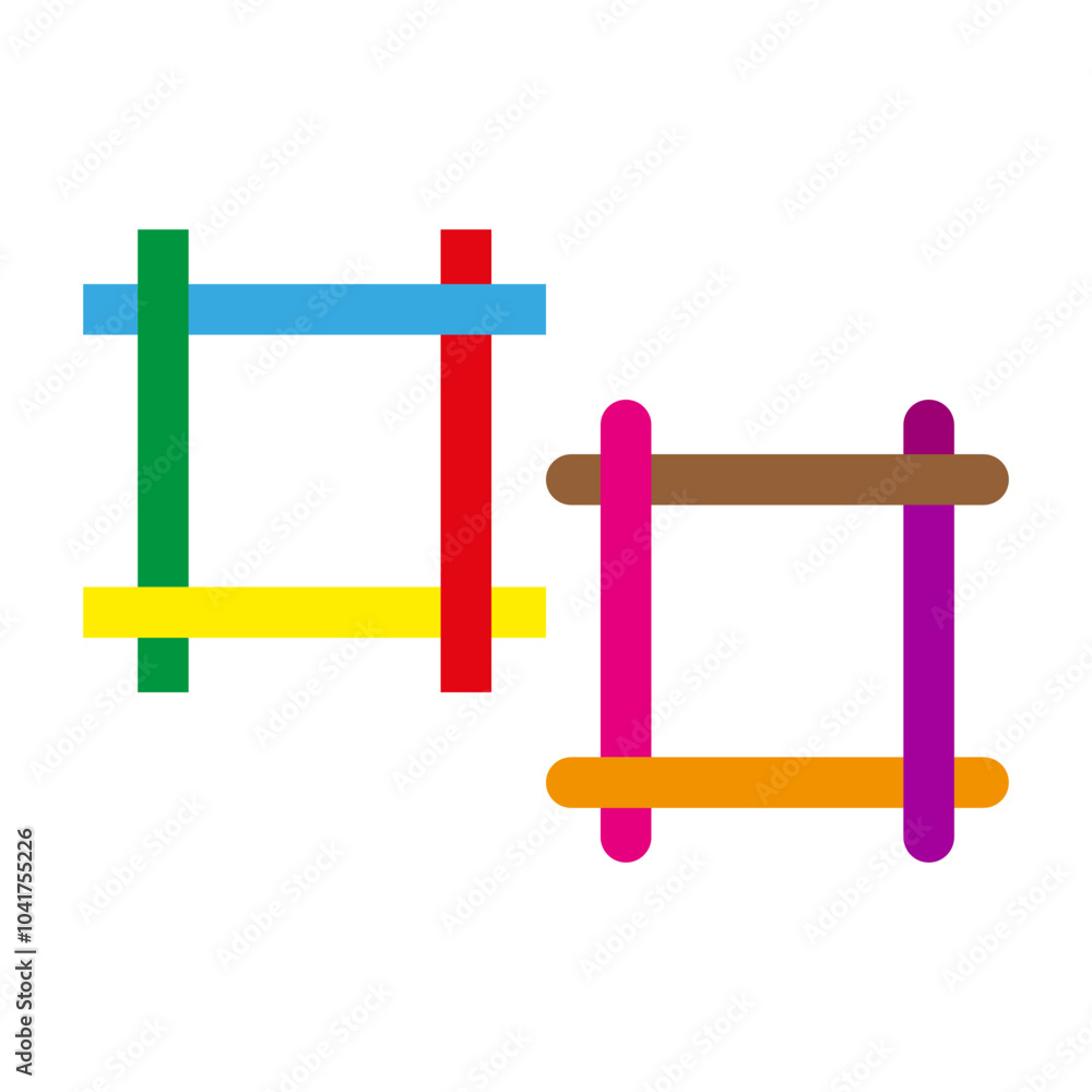 Poster colorful abstract squares. geometric shape design. bright multicolored lines. vector modern pattern.