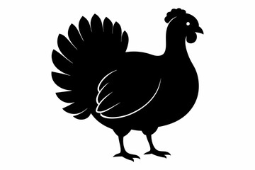 turkey poultry silhouette, thanksgiving turkey silhouette vector, turkey bird