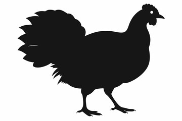 turkey poultry silhouette, thanksgiving turkey silhouette vector, turkey bird