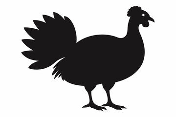 turkey poultry silhouette, thanksgiving turkey silhouette vector, turkey bird