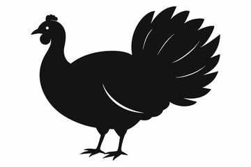turkey poultry silhouette, thanksgiving turkey silhouette vector, turkey bird