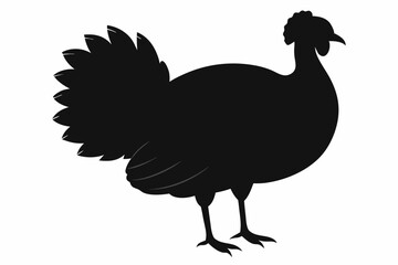 turkey poultry silhouette, thanksgiving turkey silhouette vector, turkey bird