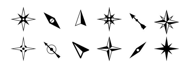 Marine wind rose. Vector antique compass dial with cardinal directions, nautical orientation instrument for sea wayfinding. Guiding equipment collection of geography navigation measurement