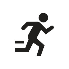 Person Walking Exercise Vector Icon on white background