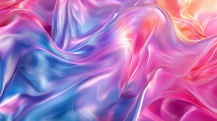 Fototapeta premium Vibrant Wavy Holographic Abstract Background