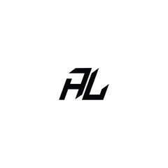 AL monogram logo design letter text name symbol monochrome logotype alphabet character simple logo