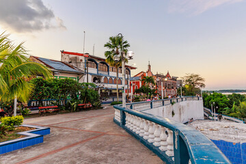Houses, streets and important buildings of the city of Iquitos, Peru