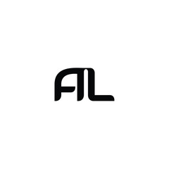 AL monogram logo design letter text name symbol monochrome logotype alphabet character simple logo