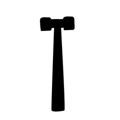 Hammer silhouette vector