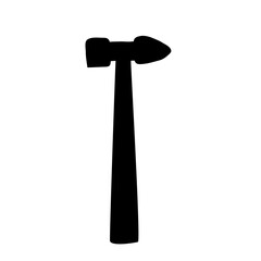 Hammer silhouette vector