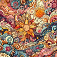 sun, background, banner, card, poster, template. illustration, avant garde colour