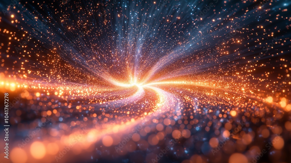 Aufkleber dynamic flow of data streams in abstract visualization