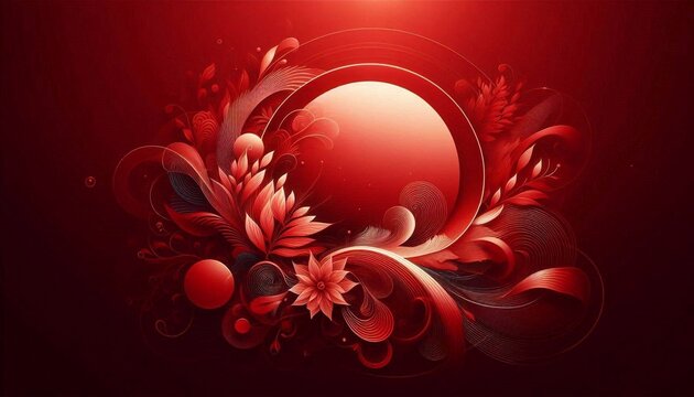 Red radiance a bold artistic expression