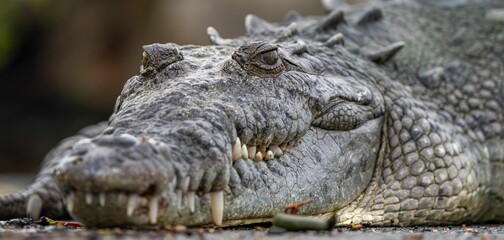 Obraz premium Crocodile in natural habitat