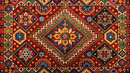 Bohemian Ethnic Motifs for Textiles in a Geometric Pattern Design for Home Decor and Fashion Accessories