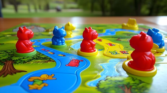 Engaging Puzzle Themed Board Game with Vibrant Geometric Patterns and Interactive Components Designed to Stimulate the Mind and Provide Entertaining Strategy Based Play