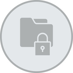 Folder Lock Icon Design