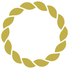 シンプルなしめ縄の円のイラスト